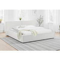 POLSTERBETT 180/200 cm,  in Beige, Lattenrost,  - Beige/Schwarz, MODERN, Holz/Kunststoff (180/200cm) - Livetastic