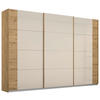SCHWEBETÜRENSCHRANK 271/210/62 cm 2-türig Eiche Artisan, Champagner  - Champagner/Eiche Artisan, MODERN, Glas/Holzwerkstoff (271/210/62cm) - Rauch Möbel