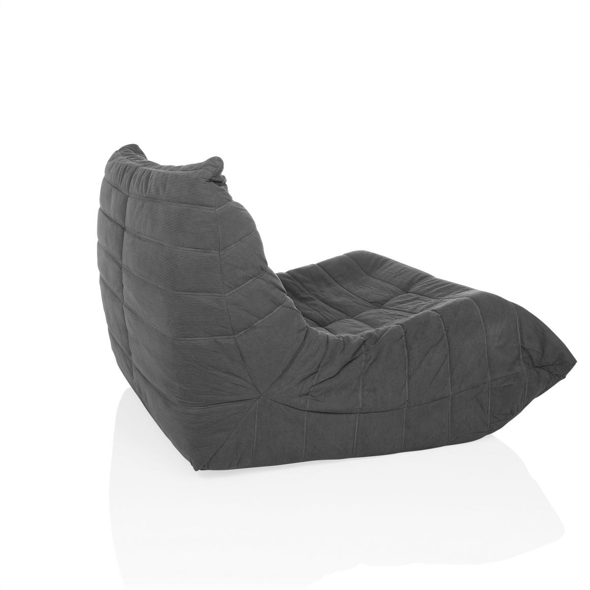 LOUNGESESSEL Cord Grau    - Grau, MODERN, Textil (90/72/100cm) - MID.YOU