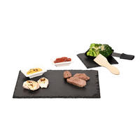 SERVIERSCHALENSET    - Schwarz, Basics, Stein (32,5/17,5/23cm) - Kesper