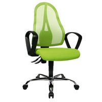 DREHSTUHL Netz Schwarz, Hellgrün  - Schwarz/Hellgrün, Design, Kunststoff/Textil (48/103-111/48cm) - Topstar