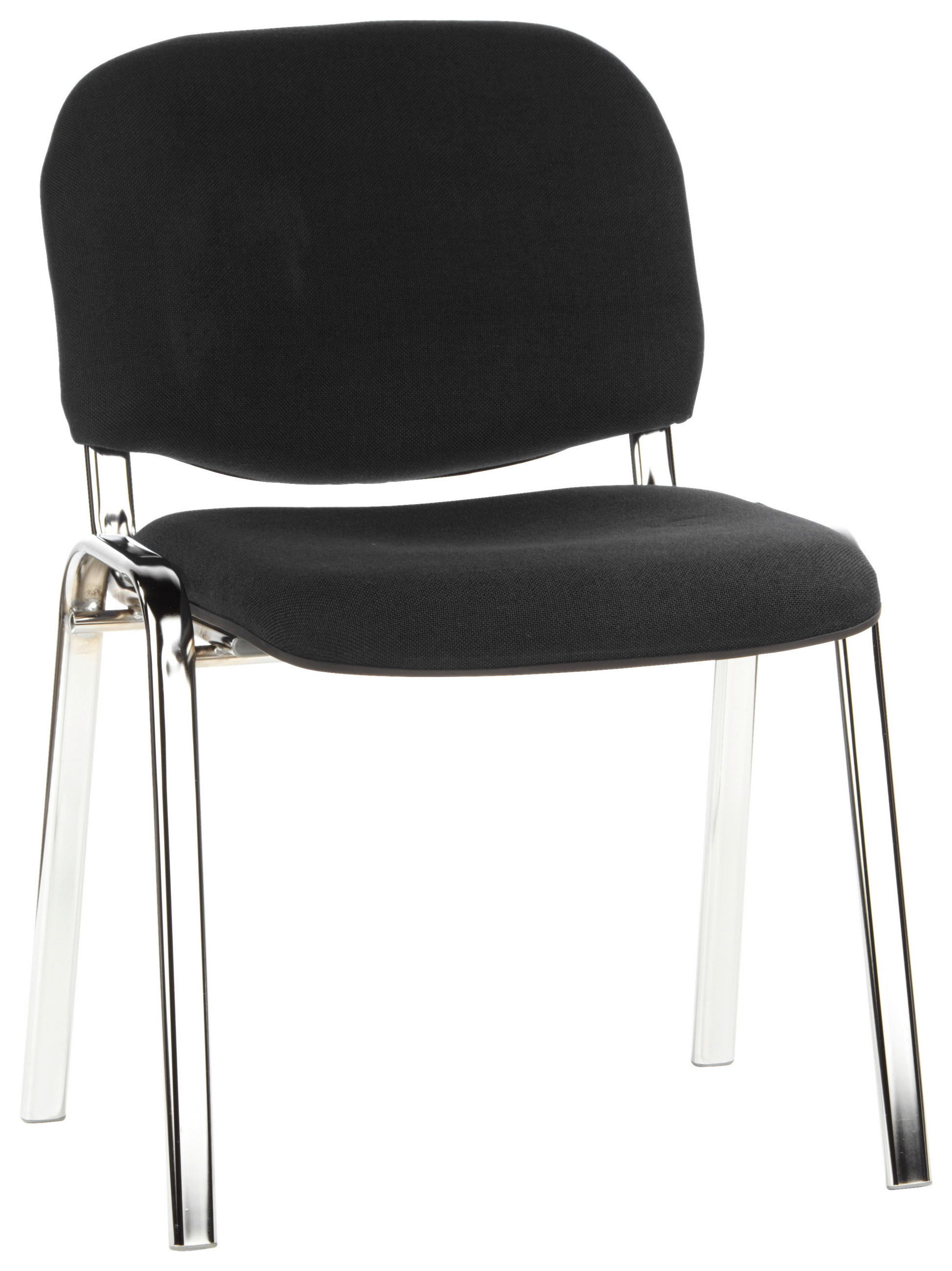 BESUCHERSTUHL Schwarz, Chromfarben  - Chromfarben/Schwarz, Basics, Textil/Metall (58/84/41cm) - MID.YOU