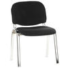 BESUCHERSTUHL Schwarz, Chromfarben  - Chromfarben/Schwarz, Basics, Textil/Metall (58/84/41cm) - MID.YOU