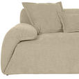 ECKSOFA Beige Flachgewebe  - Beige/Schwarz, KONVENTIONELL, Kunststoff/Textil (274/174cm) - Carryhome
