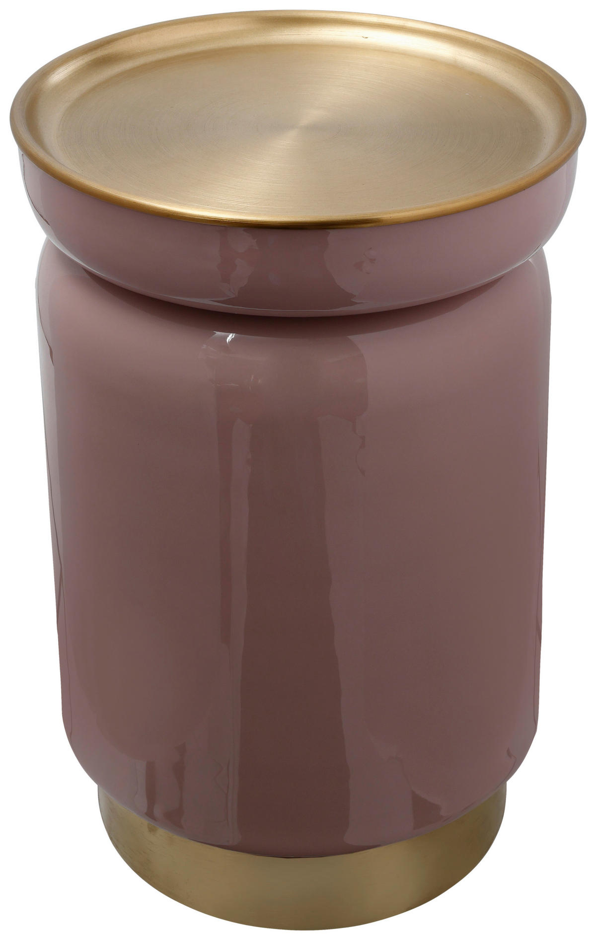 BEISTELLTISCH Metall  - Goldfarben/Altrosa, Design, Metall (31,5/46,5cm) - Kayoom