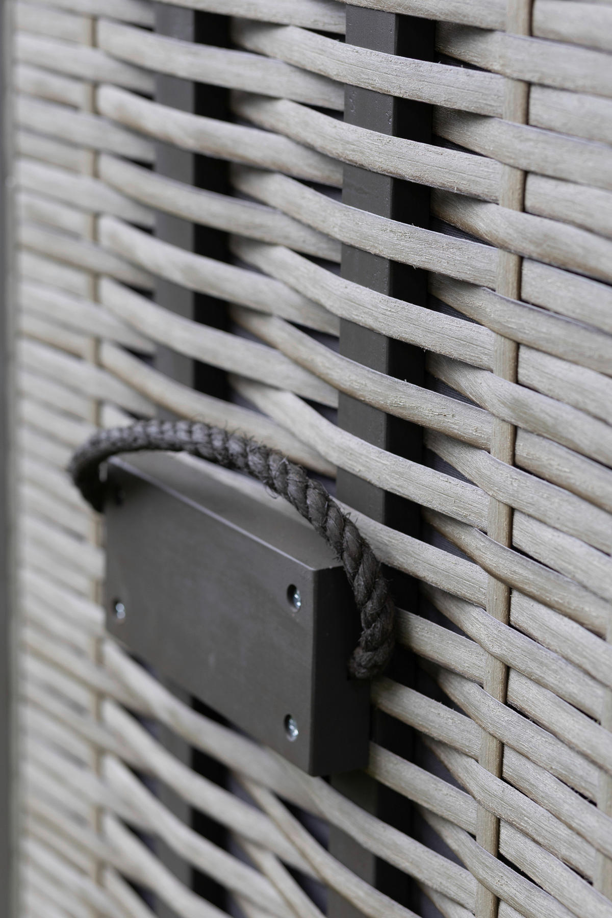 STRANDKORB Dunkelgrau  - Dunkelgrau, LIFESTYLE, Holz/Textil (120/160/80cm)