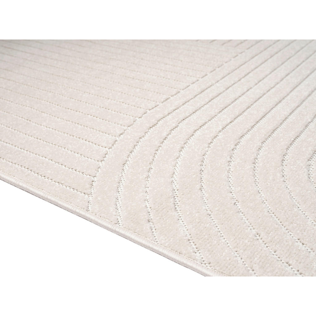 Thumbnail - Novel Outdoorteppich Tenerife Plus, Creme, Textil, Struktur, rund, Bsci, ISO 9001, Oeko-Tex® Standard 100, für Fußbodenh...