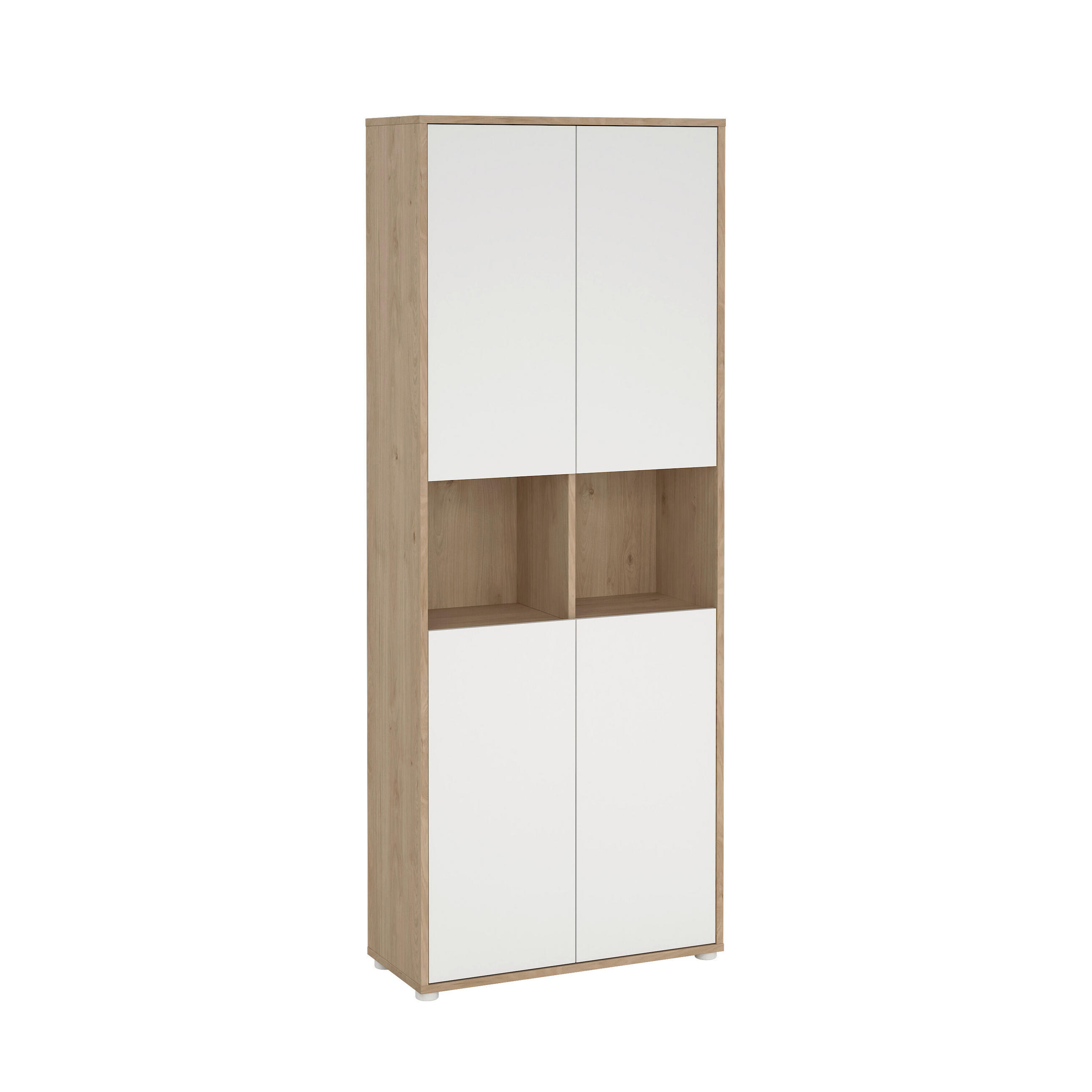 AKTENSCHRANK 79,6/207,7/34,3 cm  - Eichefarben/Weiß, MODERN, Holzwerkstoff (79,6/207,7/34,3cm) - MID.YOU