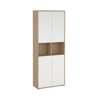 AKTENSCHRANK 79,6/207,7/34,3 cm  - Weiss/Eichefarben, Modern, Holzwerkstoff (79,6/207,7/34,3cm) - MID.YOU