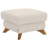 HOCKER in Textil Creme  - Eichefarben/Creme, Modern, Holz/Textil (65/47/65cm) - Valnatura
