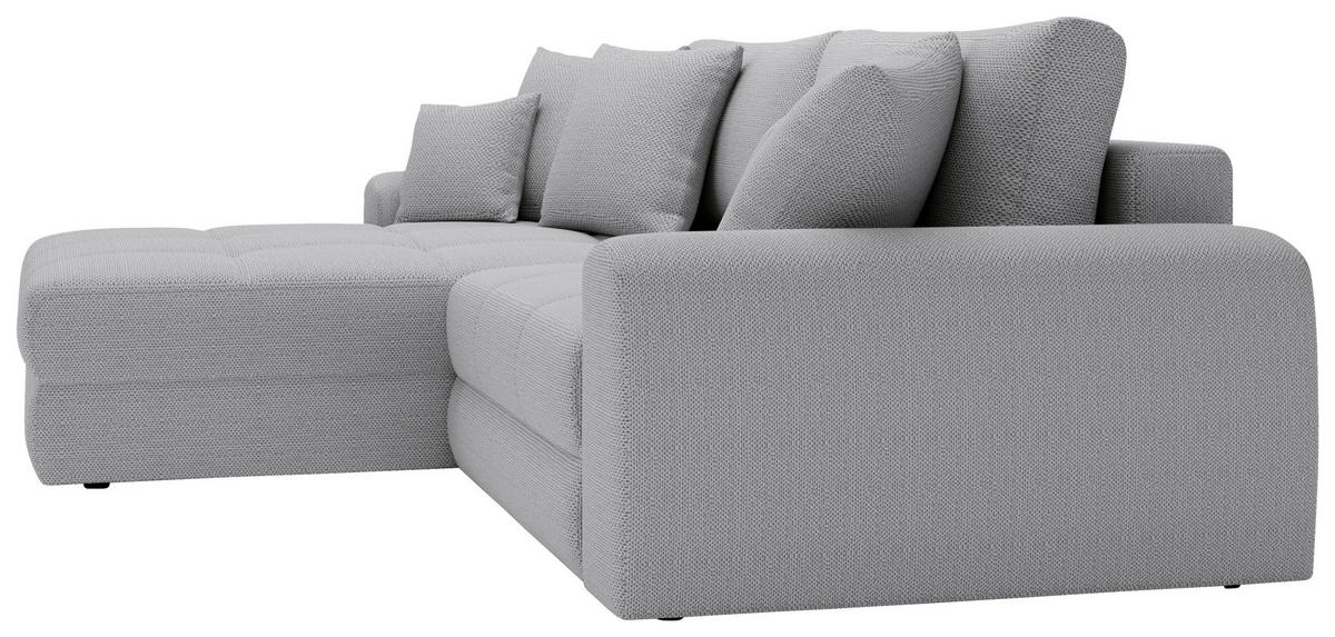 ECKSOFA LORSON Hellblau Struktur  - Beige/Schwarz, Design, Kunststoff/Textil (208/290cm) - Livetastic