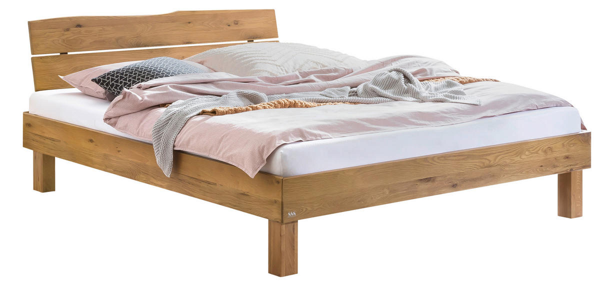 BETT 200/200 cm  in Wildeiche  - Wildeiche, Basics, Holz (200/200cm) - Hasena