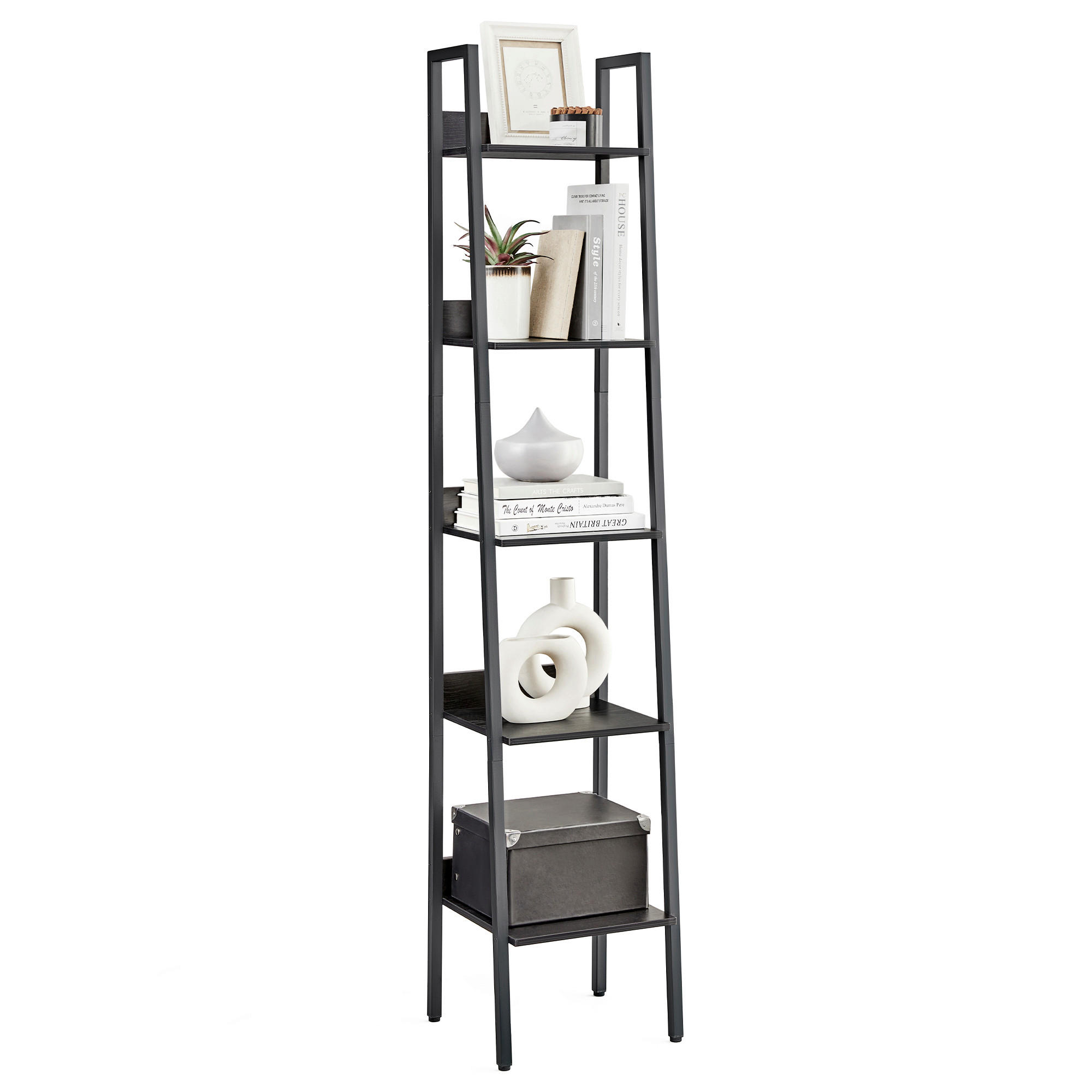 BÜCHERWAND  33,8/170/30 cm Schwarz  - Schwarz, Basics, Holzwerkstoff/Metall (33,8/170/30cm) - Boxxx