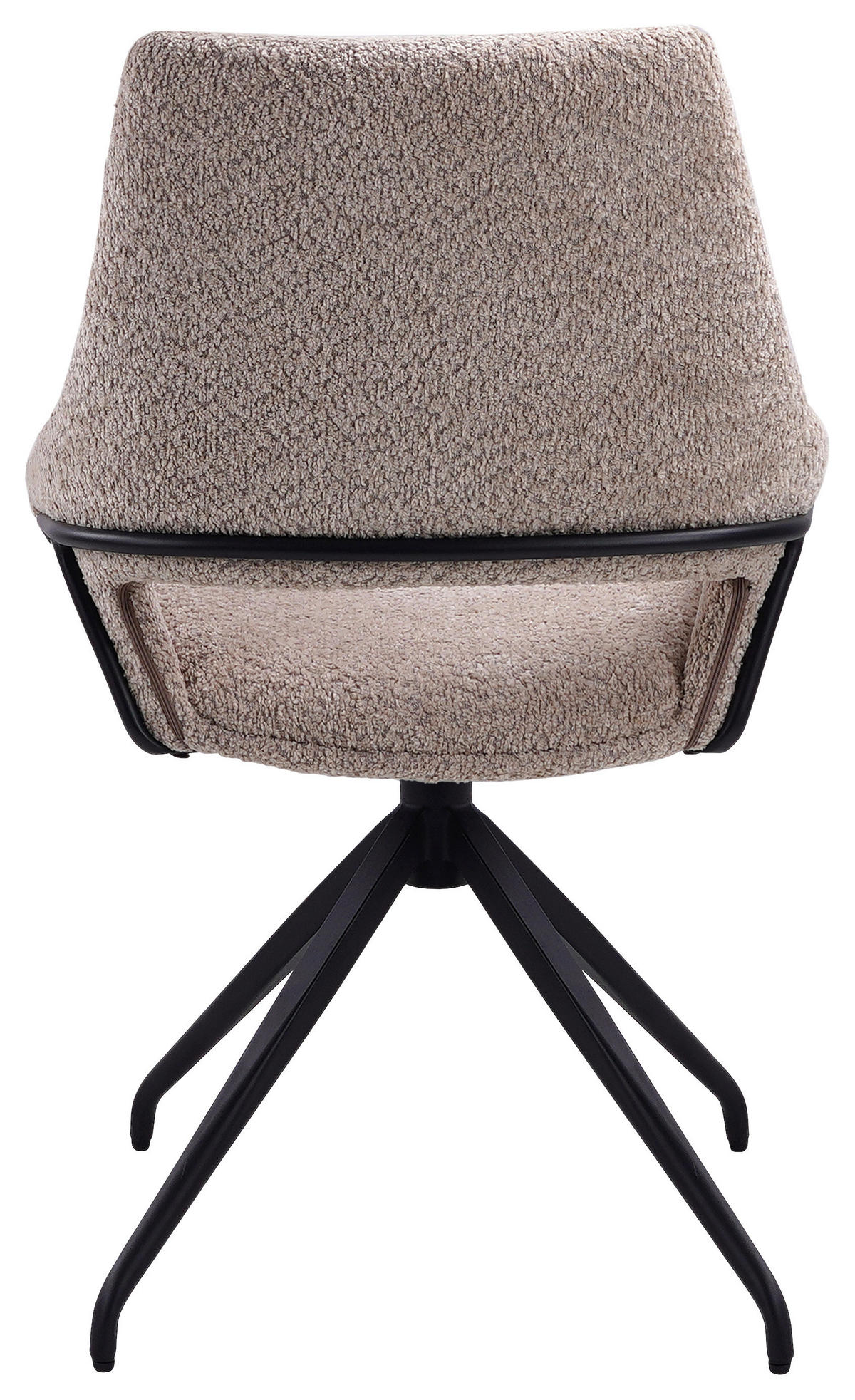 STUHL - Schwarz/Cappuccino, Design, Textil/Metall (59/85/64cm) - Hom`in