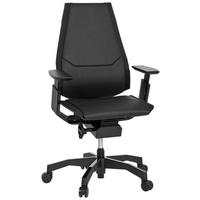 DREHSTUHL Schwarz  - Schwarz, MODERN, Leder/Kunststoff (57/119/46cm) - MID.YOU