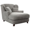 XXL-SESSEL - Dunkelbraun/Silberfarben, MODERN, Holzwerkstoff/Textil (109/104/145cm) - Sit & More