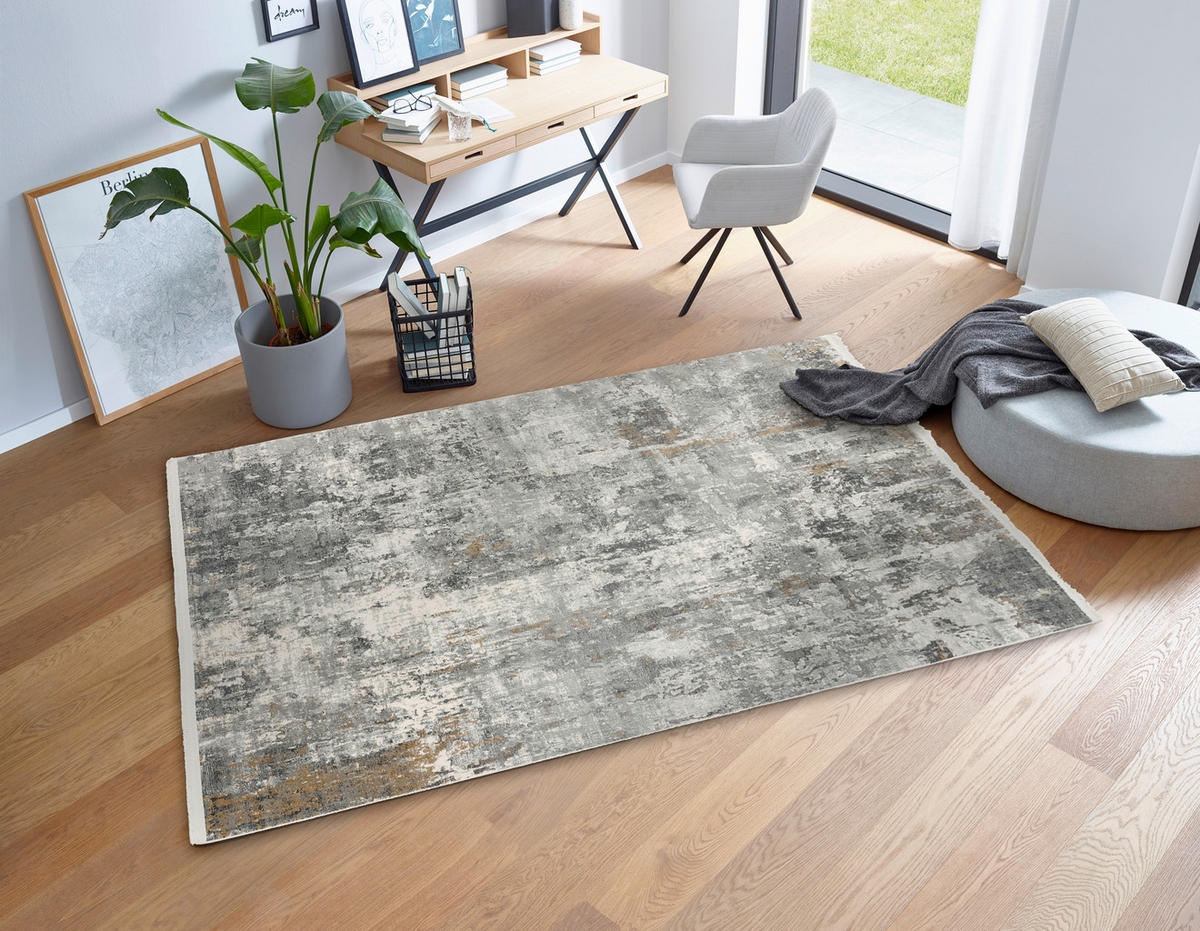 WEBTEPPICH 80/150 cm Positano Anthrazit, Creme  - Anthrazit/Creme, LIFESTYLE, Textil (80/150cm)