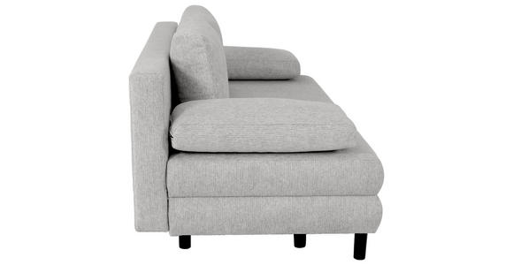 SCHLAFSOFA Lia in Webstoff Hellgrau  - Hellgrau/Schwarz, Design, Textil/Metall (197/84/92,5cm) - Hom`in