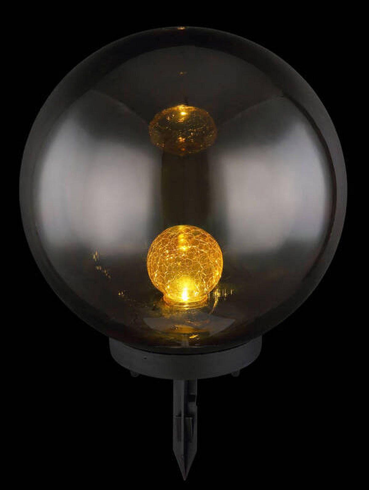 SOLARLEUCHTE - Schwarz/Orange, Basics, Kunststoff (25/38,5cm) - Globo