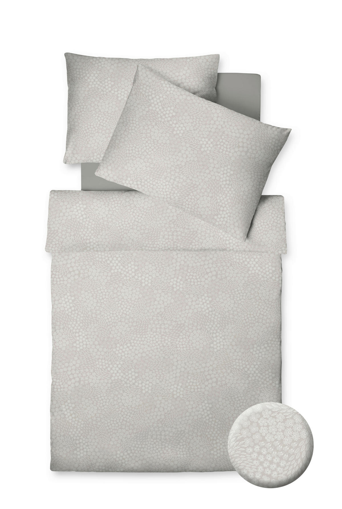 POSTELJNINA DREAM DELUXE 140/200 cm žamet bela, peščene barve  - bela/peščene barve, Konvencionalno, tekstil (140/200cm) - Fleuresse