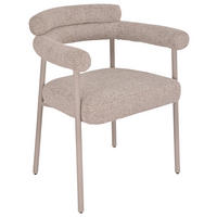 ARMLEHNSTUHL  in Eisen Webstoff  - Beige/Creme, MODERN, Textil/Metall (65/79/58cm) - MID.YOU