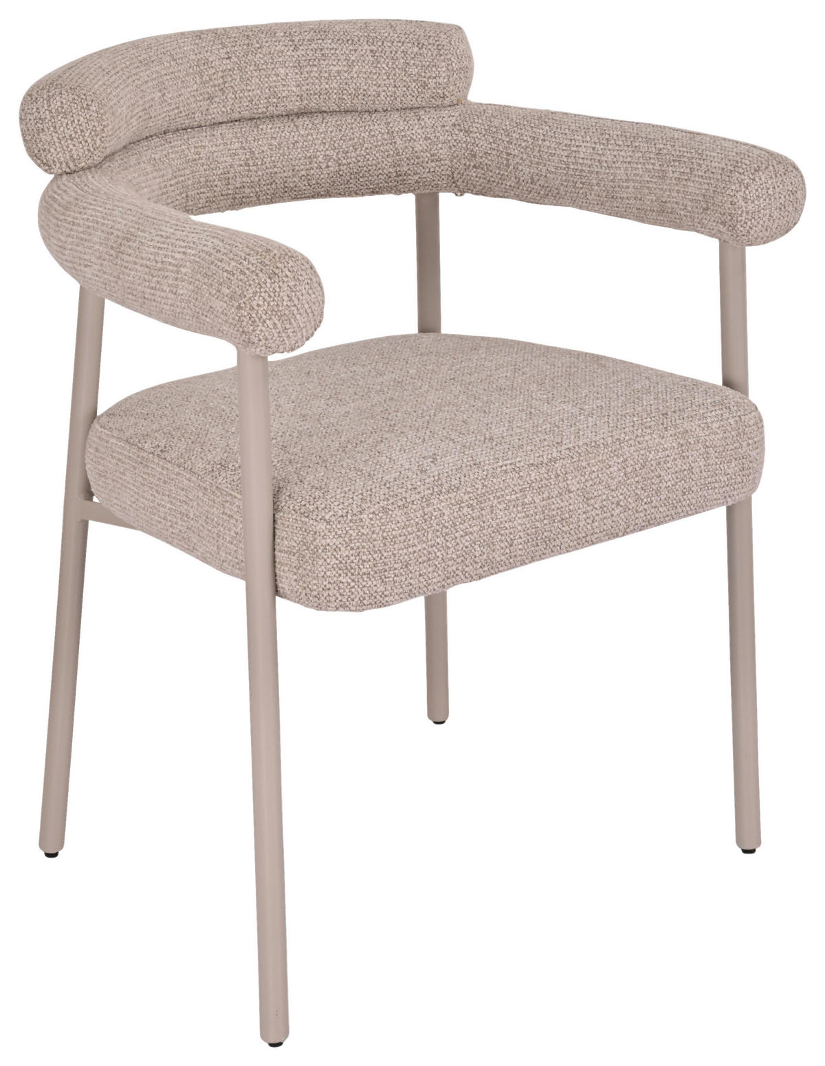 ARMLEHNSTUHL  in Eisen Webstoff  - Beige/Creme, MODERN, Textil/Metall (65/79/58cm) - MID.YOU