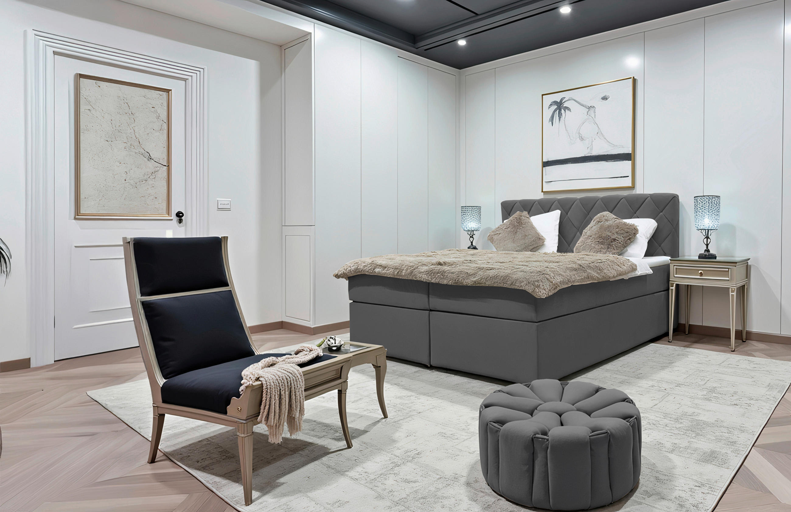 Livetastic AMERICKÁ POSTEĽ, 140/200 cm, grafitová