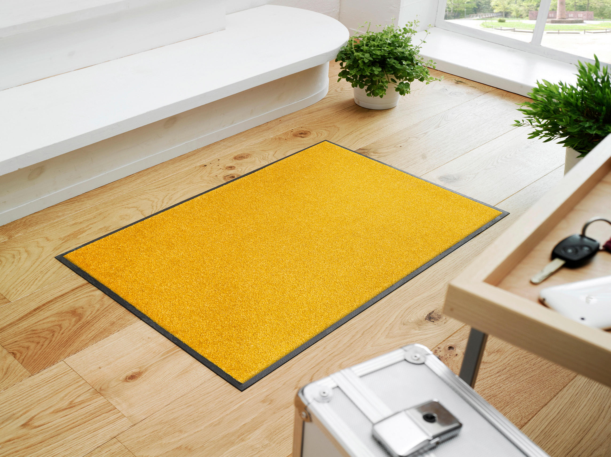 FUßMATTE  50/75 cm  Honig  - Honig, KONVENTIONELL, Kunststoff/Textil (50/75cm) - wash+dry