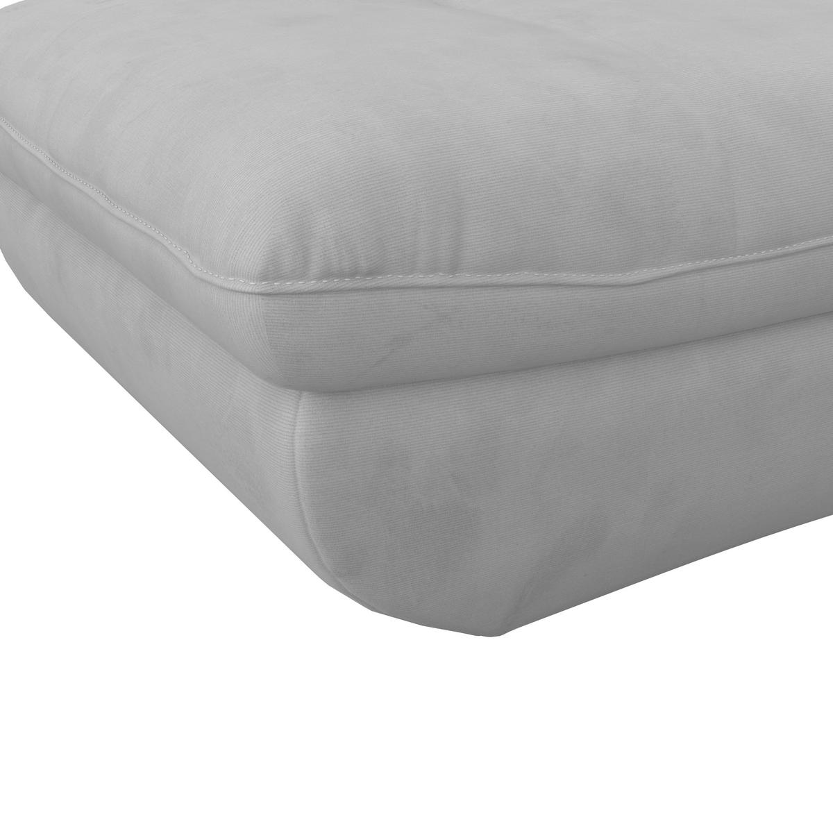 HOCKER in Textil Hellgrau  - Hellgrau/Schwarz, Modern, Kunststoff/Textil (107/75cm) - MID.YOU