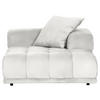 SOFAELEMENT in Plüsch Creme  - Creme/Schwarz, KONVENTIONELL, Kunststoff/Textil (125/66/155cm) - Carryhome