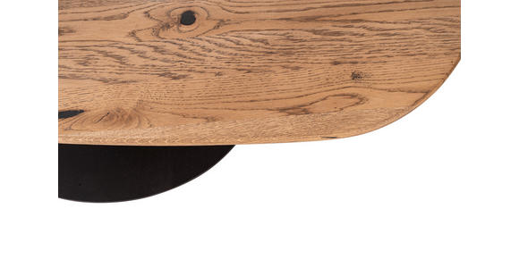 COUCHTISCH in Holz 120/70/40 cm - Eichefarben/Schwarz, Design, Holz/Metall (120/70/40cm) - Novel