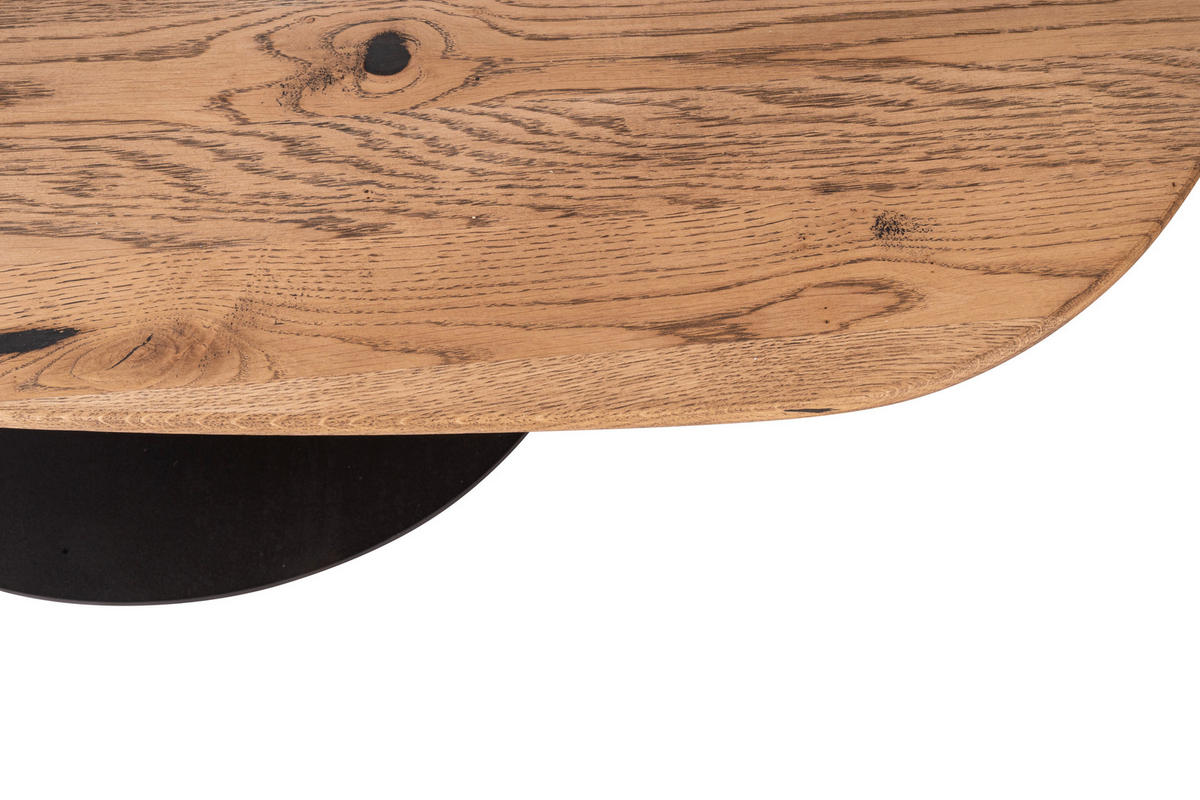 COUCHTISCH in Holz 120/70/40 cm  - Eichefarben/Schwarz, Design, Holz/Metall (120/70/40cm) - Novel