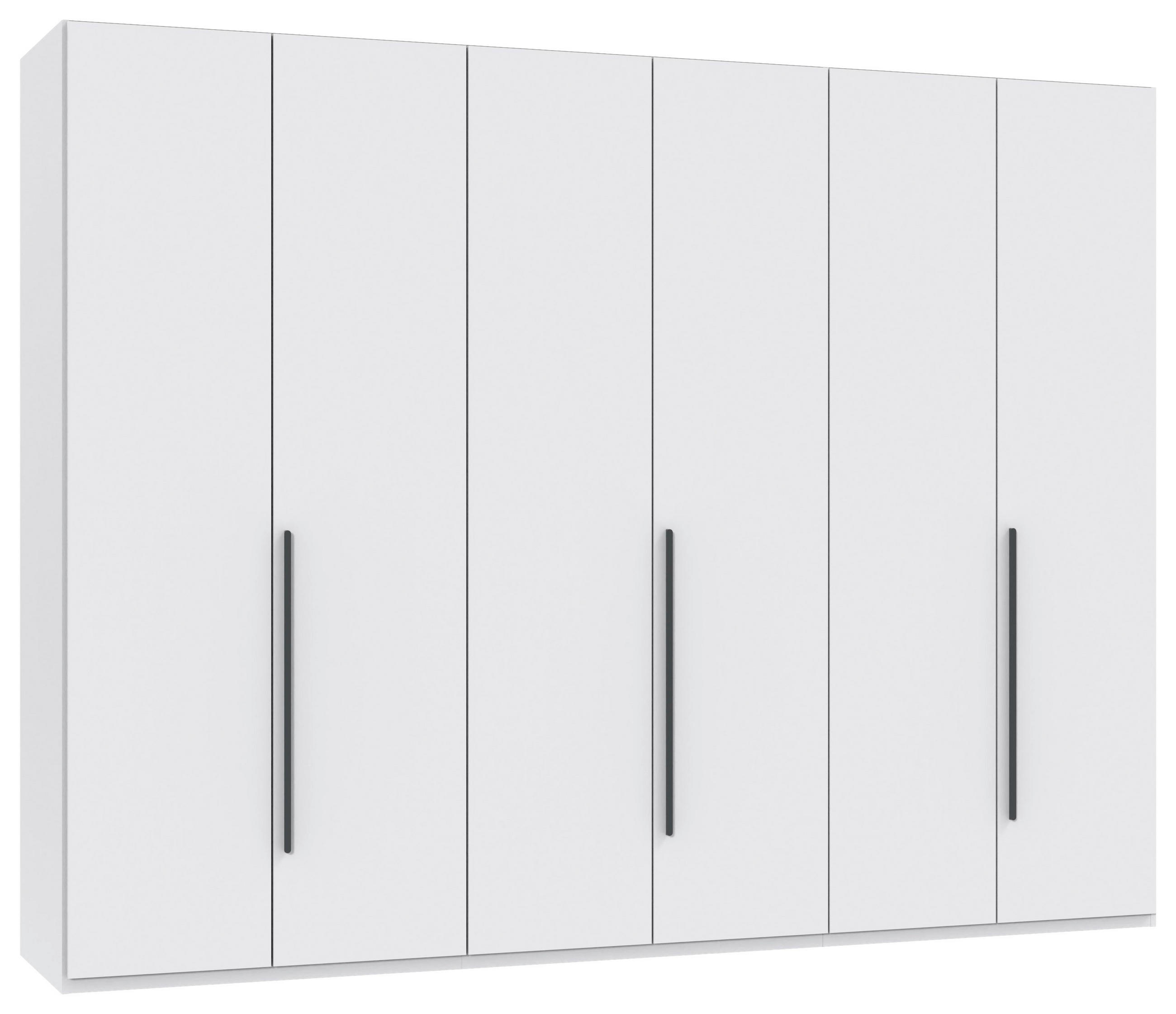 DREHTÜRENSCHRANK 6-türig Graphitfarben, Weiß  - Graphitfarben/Weiß, MODERN, Holzwerkstoff/Kunststoff (270/208/58cm) - Chameo