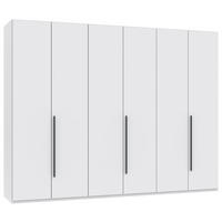 DREHTÜRENSCHRANK 6-türig Graphitfarben, Weiß  - Graphitfarben/Weiß, MODERN, Holzwerkstoff/Kunststoff (270/208/58cm) - Chameo