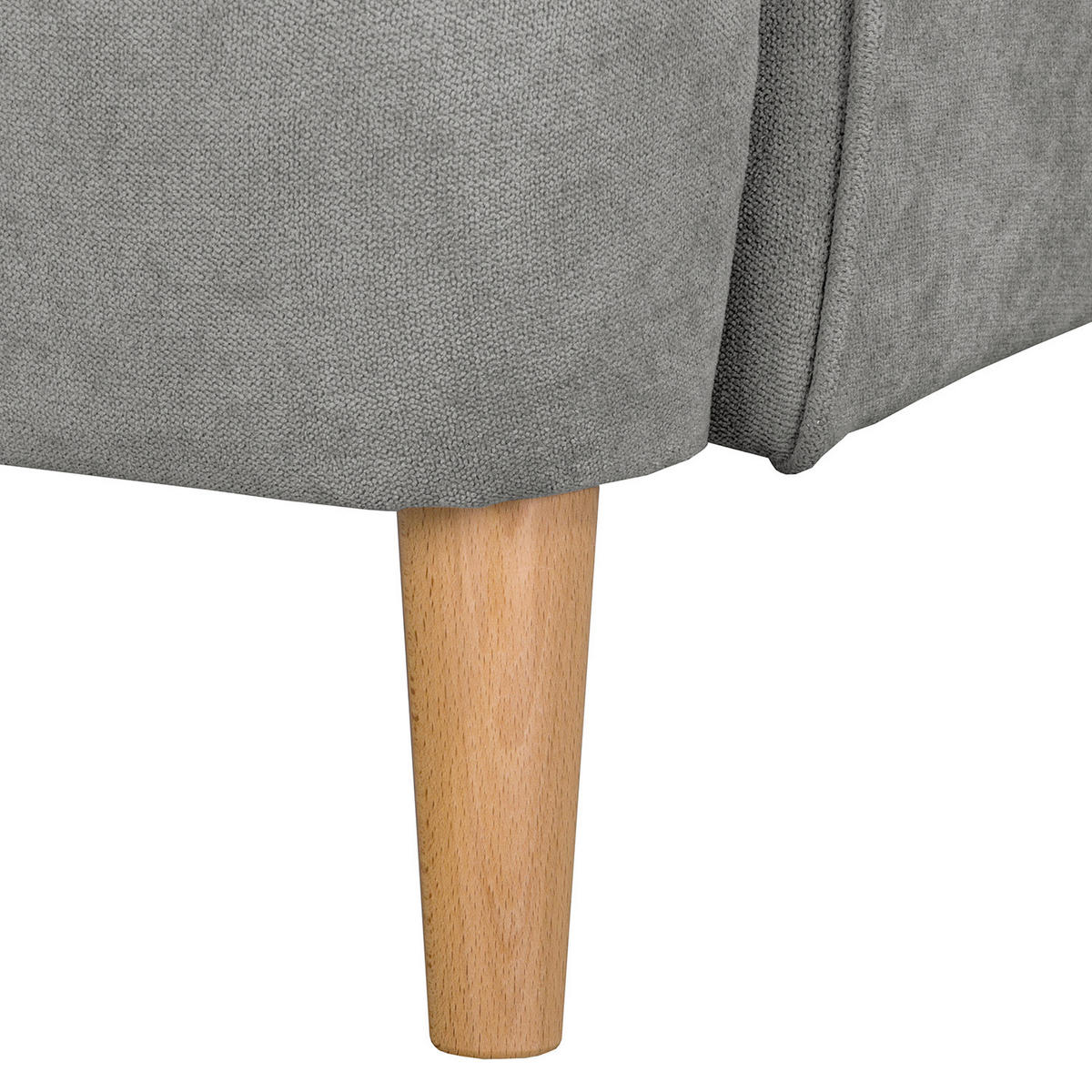 OHRENSESSEL Scandi Mikrofaser Grau  - Naturfarben/Grau, Design, Holz/Textil (87/105/90cm) - Livetastic