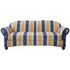 2,5-SITZER in Mikrofaser Blau  - Wengefarben/Blau, Konventionell, Holz/Textil (198/84/80cm) - Livetastic