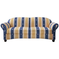 2,5-SITZER in Mikrofaser Blau  - Wengefarben/Blau, Konventionell, Holz/Textil (198/84/80cm) - Livetastic