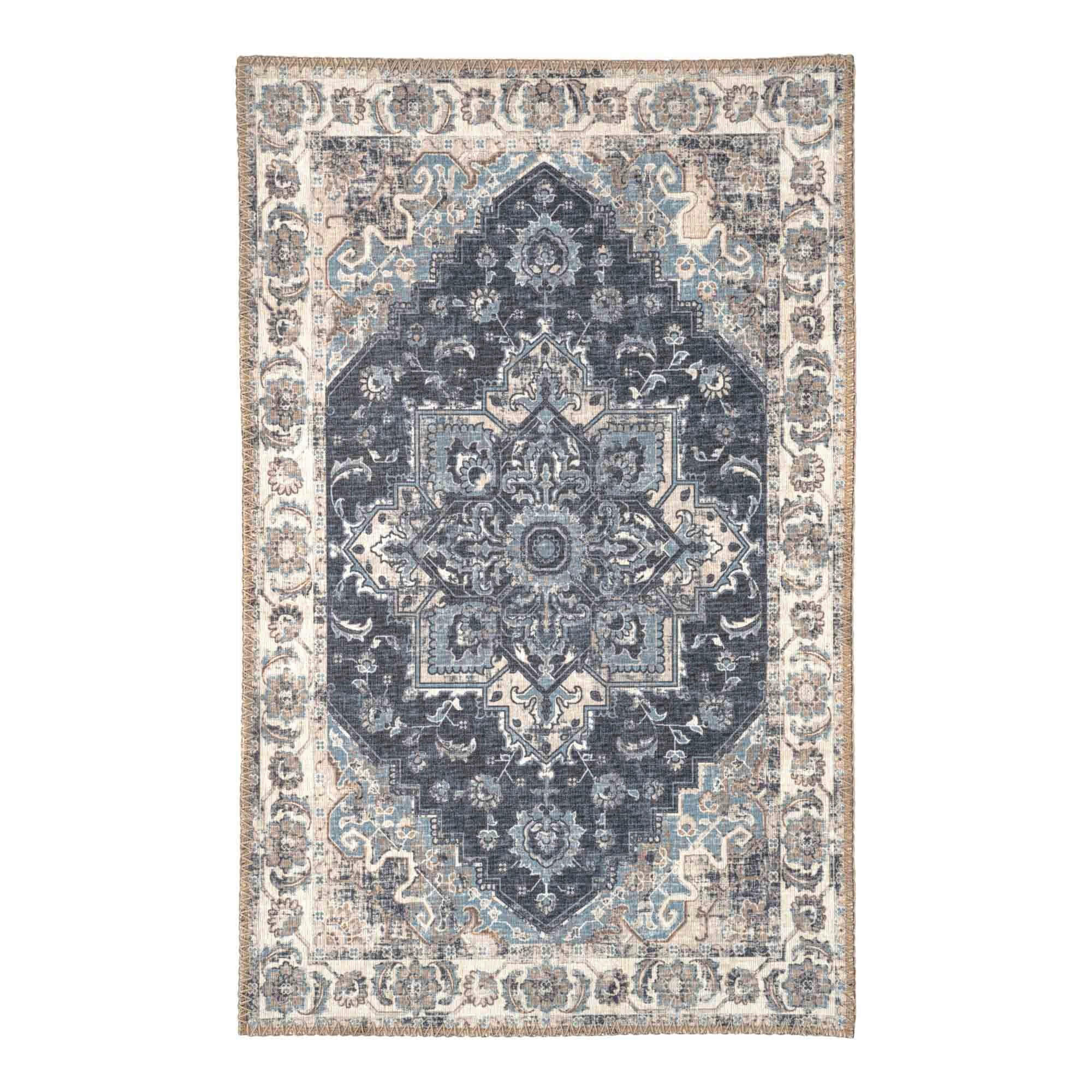 XXXLutz FUßMATTE Havana Blau, Beige 80x50 cm