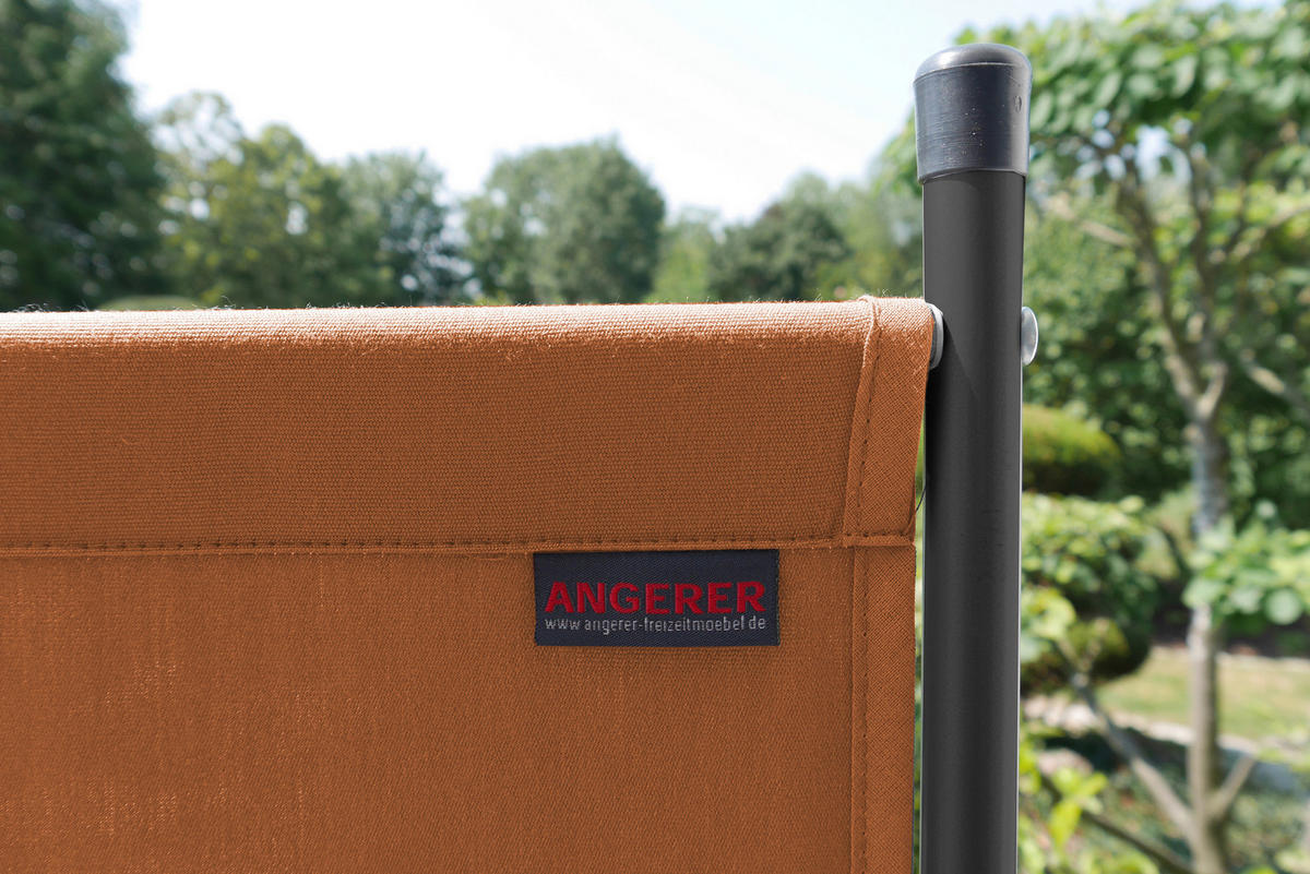 SICHTSCHUTZ - Terracotta/Grau, Basics, Textil/Metall (165/165/51cm) - Boxxx