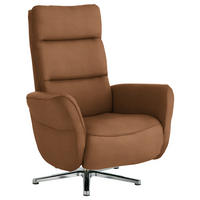 RELAXSESSEL in Textil Cognac  - Chromfarben/Cognac, Design, Textil/Metall (78/113/83cm) - Beldomo Speed