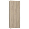 DREHTÜRENSCHRANK in Sonoma Eiche  - Alufarben/Sonoma Eiche, Design, Holzwerkstoff/Kunststoff (73,7/197,5/34,8cm)