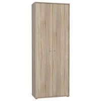 DREHTÜRENSCHRANK in Sonoma Eiche  - Alufarben/Sonoma Eiche, Design, Holzwerkstoff/Kunststoff (73,7/197,5/34,8cm)
