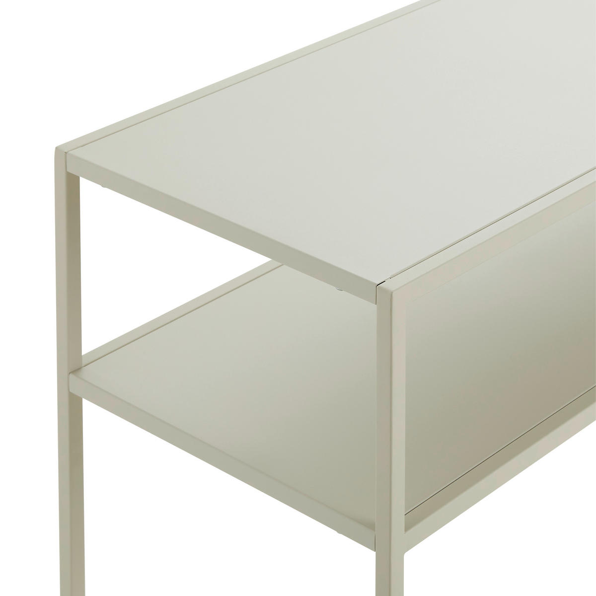MASĂ TIP CONSOLĂ in metal 100/35/79 cm    - argintiu/crem, Design, metal (100/35/79cm) - Lomoco