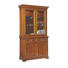 VITRINE Kirschbaum, Linde furniert, massiv Kirschbaumfarben - Kirschbaumfarben/Goldfarben, LIFESTYLE, Glas/Holz (122/48/215cm) - SELVA
