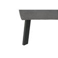 ECKSOFA Grau Feincord  - Schwarz/Grau, Design, Textil/Metall (205/280cm) - Xora