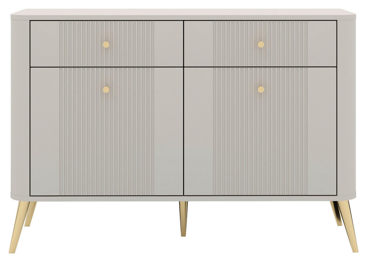 KOMMODE Avanti  in 115/87,5/39 cm  - Kaschmir/Goldfarben, Design, Holzwerkstoff/Metall (115/87,5/39cm) - Boxxx