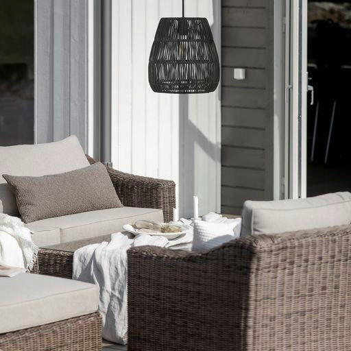 AUßENHÄNGELEUCHTE PR Home Saigon 38/40 cm - Schwarz, Basics, Kunststoff (38/40cm)