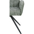ARMLEHNSTUHL , Sitzfläche 360° drehbar , Webstoff  - Schwarz/Grün, Design, Textil/Metall (60/89/66cm) - Carryhome