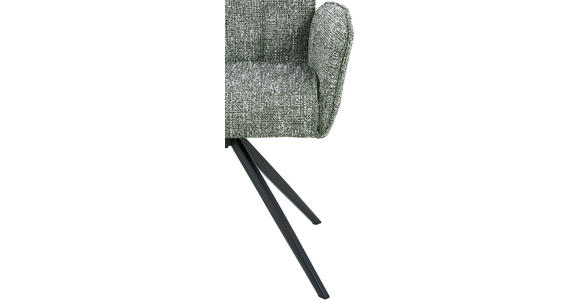 ARMLEHNSTUHL , Sitzfläche 360° drehbar , Webstoff  - Schwarz/Grün, Design, Textil/Metall (60/89/66cm) - Carryhome
