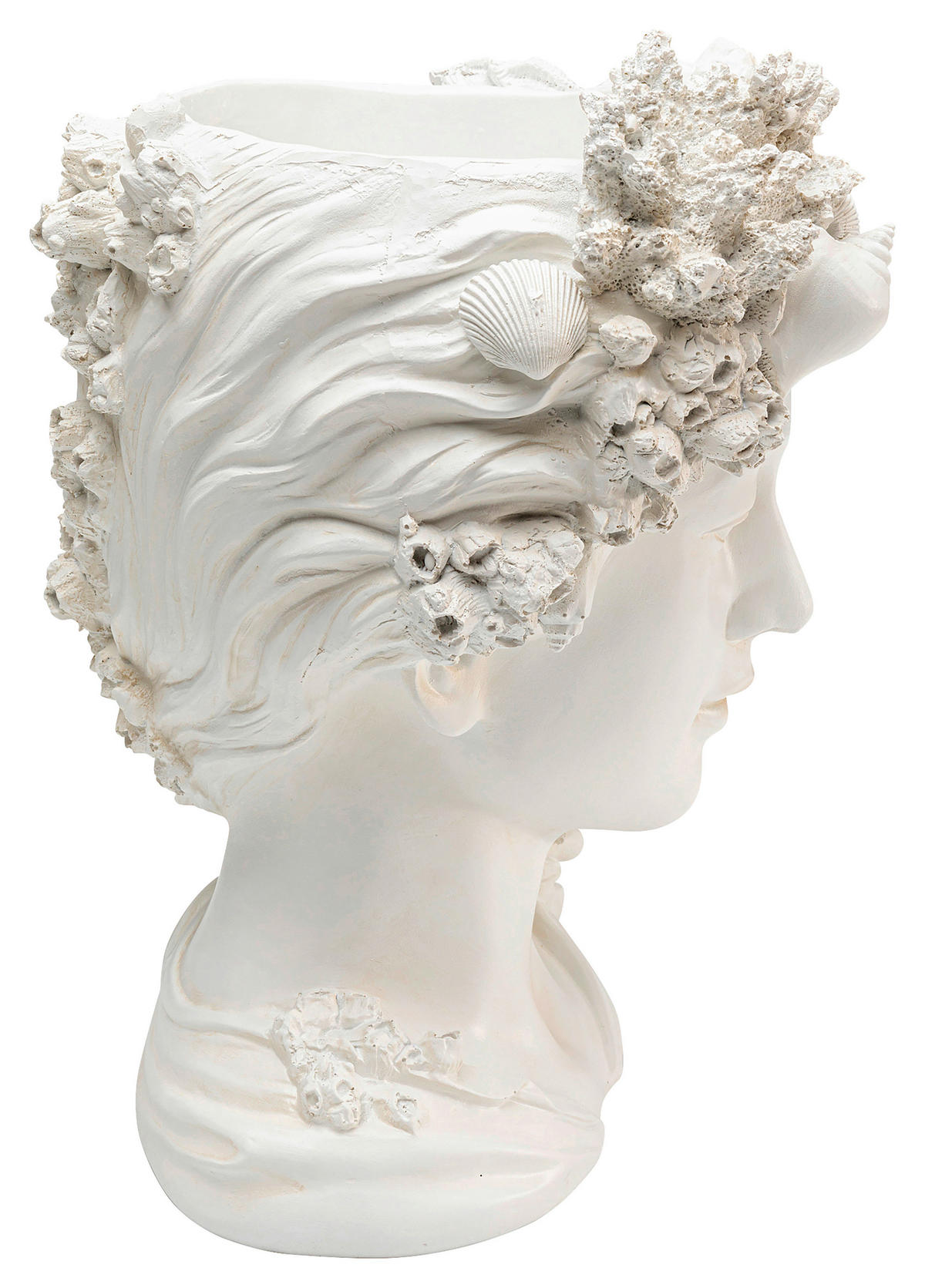 VASE  - Weiß, Design, Kunststoff (27/36,5/25cm) - Kare-Design